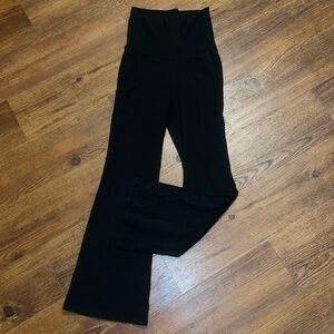 H&M Juniors Classic Black High Waisted Flared Stretch Yoga Pants Size 14